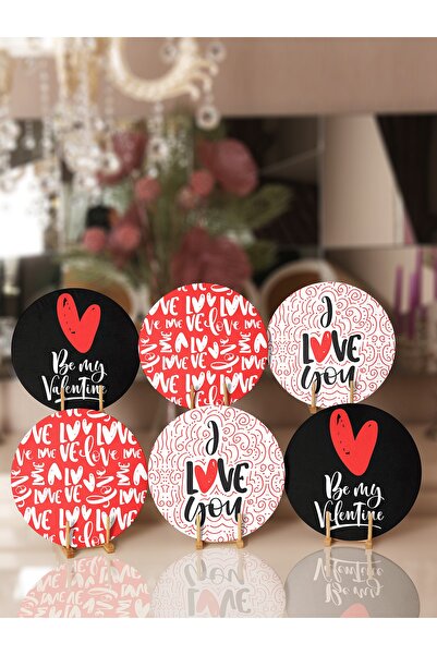 Realhomes 6-dijelni set "Budi moj Valentin" - posebno dizajnirani tanjir i po...