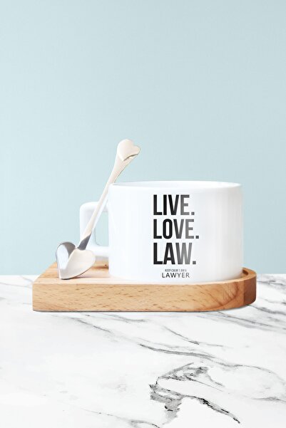 WixelArt Live Love Law Baskılı Fincan