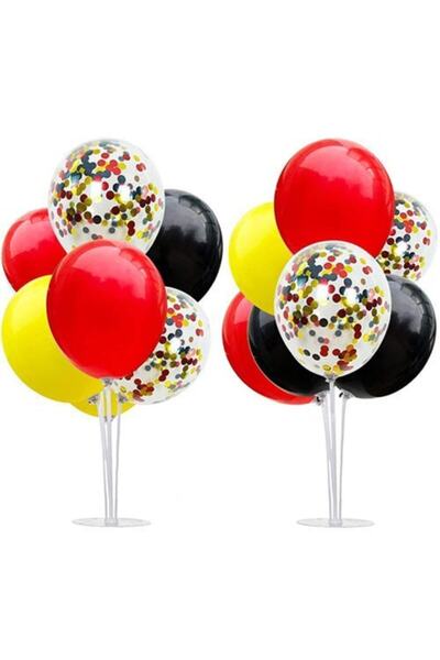 Happyland 1 Adet 7 Balonlu Ayaklı Balon Standı Konfetili