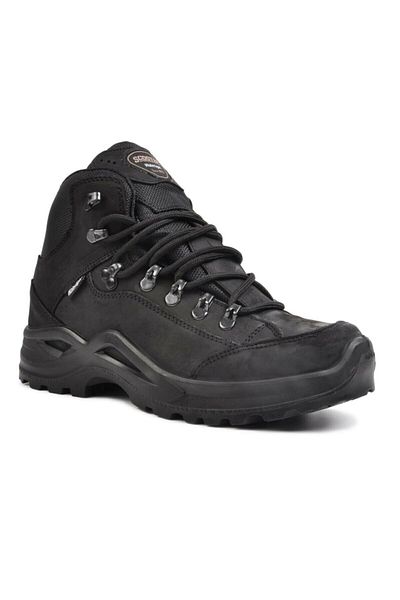 Scooter 1219 Waterproof Genuine Leather Men's Lace-up Outdoor Boots Black