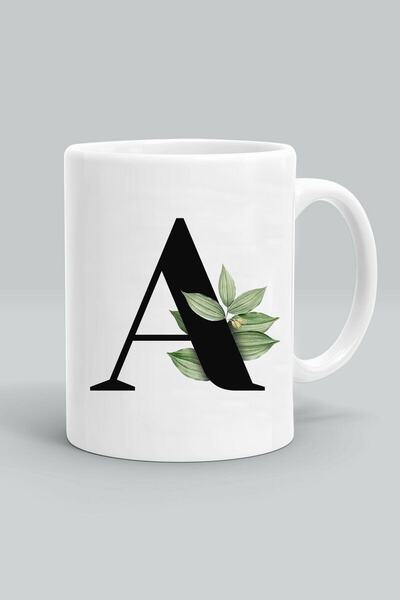 Rübiş Fotoğrafcılık A Harfi Baskılı Çiçek Desenli Dekoratif - Baş Harf Baskıl...