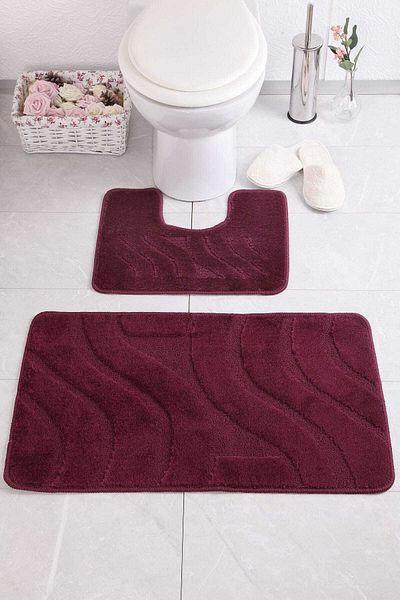 Confetti Symphony 60x100 50x60 cm BQ Eggplant Bath Rug