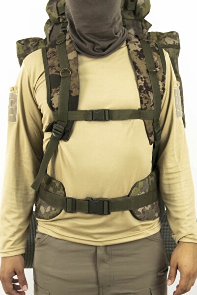 Asker Kolisi 110 L Yeni Tsk Kamuflaj Askeri Çanta - Dağcı Taktik Arazi Çantası