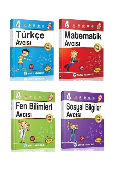 Mutlu Yayıncılık Mutlu 4.sınıf Avcı 4lü Set