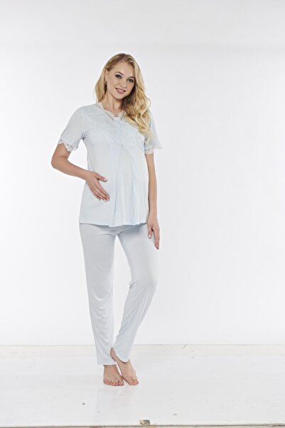 Fantasy Mavi Lohusa Pijama Takımı