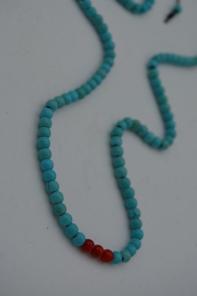 Stoneage Jewellery Coral And Turquoise Jewelled Metal Free Necklace