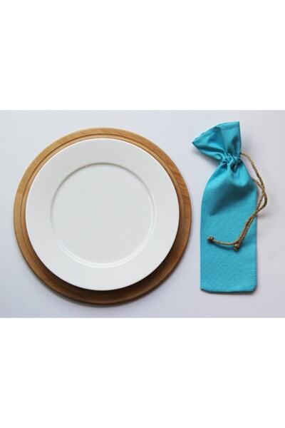 Çizgikare Туркуазний набір з 4 ножів та виделок