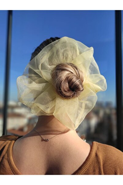 Melkady Aksesuar Melkady 121ysa - مطاط شعر أورجانزا سكرانشي كبير الحجم بحجم كبير