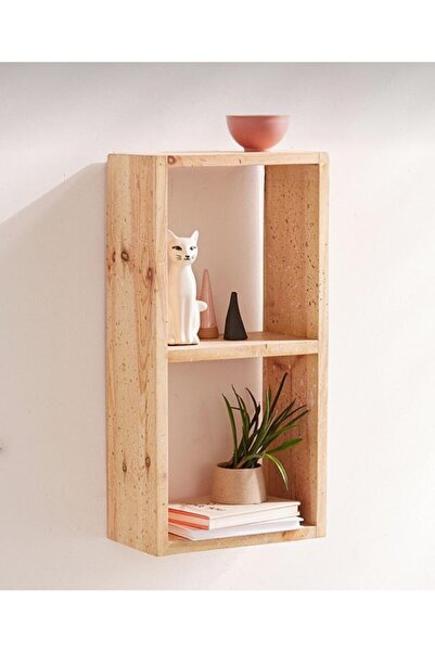 NilaHome Masif Ahşap Kitaplık Dergilik ,ahşap ,duvar Rafı,uçan Raf Çok Amaçlı...
