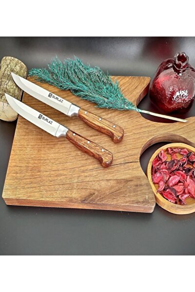 SürLaz Sürmene 2'li Mutfak Bıçak Seti, Et, Ekmek, Sebze