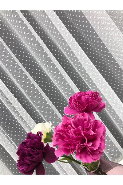 perdealemi Mini Polka Dot Tulle Curtain