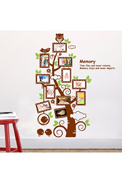 CRYSTAL KIDS Fotoğraf Çerçeveli Ağaç Ev Dekorasyonu Duvar Dekoru Duvar Sticke...