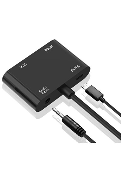 Alfais 4671 Hdmi To Hdmi + Vga Monitör Çevirici Ps4 Dönüştürücü Switch Splitter Adaptör