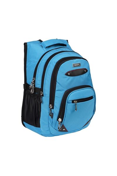 Relaxion Rucsac de școală pentru liceu, cu 4 compartimente, compartiment pentru tabletă din material textil impermeabil