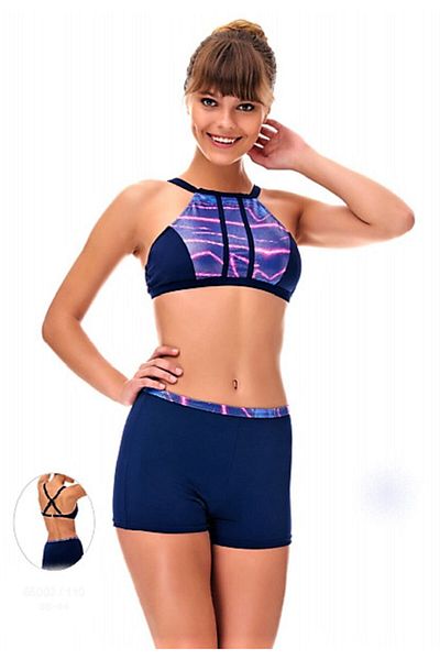 Sunsurf Σετ μπικίνι μαγιό με σορτς Navy Blue