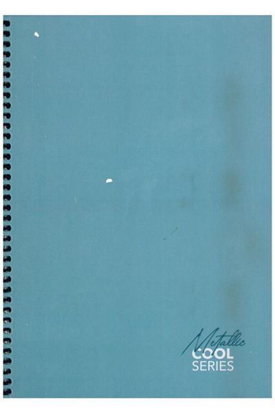 Mikro Metallic Sky Blue Lined Notebook - 17x24, Hard Cover, 120 Yp.70 Gr