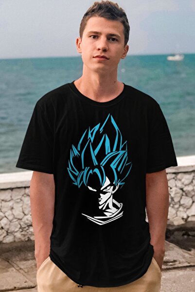 ROCKANDROLL Muška majica kratkih rukava sa crnom i plavom kosom, Hero T-shirt