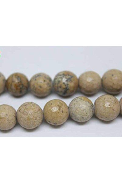 Yasamtohumu Браслет з каменем яшма, фасетований, півкомір, 12 мм (9943) (довж...