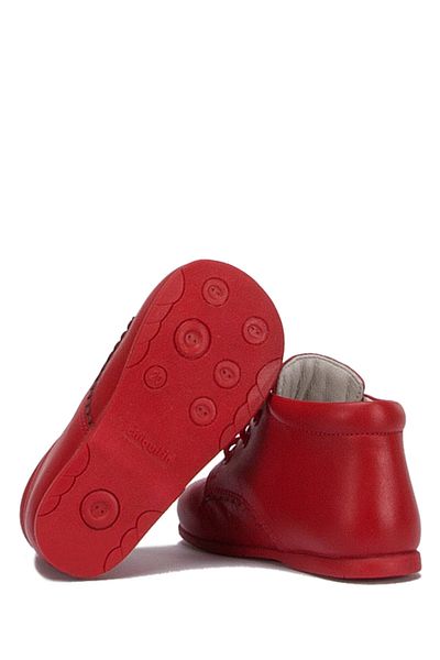 Kifidis Chiquitin Unisex First Step Children's Leather Shoes - 18-23 Red