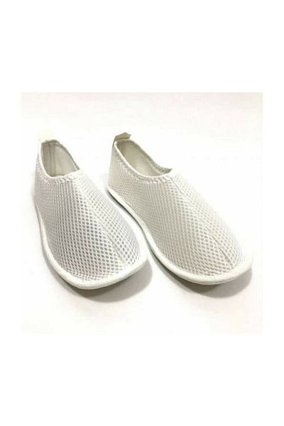 İslam Yayın Hediyelik Booties - Mesh Tawaf Booties - Pilgrim Booties - Umrah Booties - White Color - Size 38