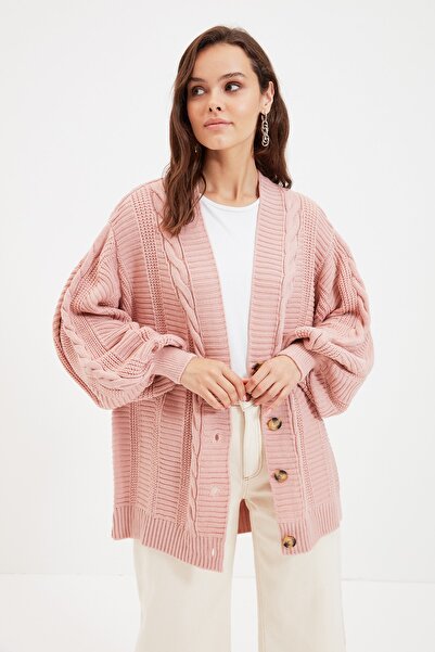Trendyol Modest Cardigan - Pink - Regular fit