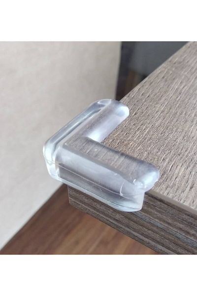 demethome 8 τμχ Ματσάκι Home Triangle Baby Silicone Διαφανές Τραπέζι Τραπεζάκι σαλονιού Zigon μυτερό γωνιακό προστατευτικό