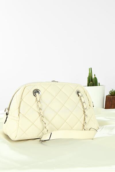 Forentina Women's Cream Handbag Ps2089