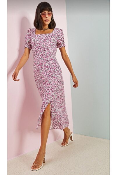 Enter Rochie lungă cu decolteu pătrat