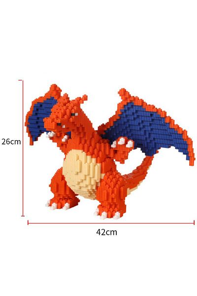 Choice Pokemon fire-breathing Dragon Assembled Building Blocks Model Bricks Toy for Children Gifts Micro...