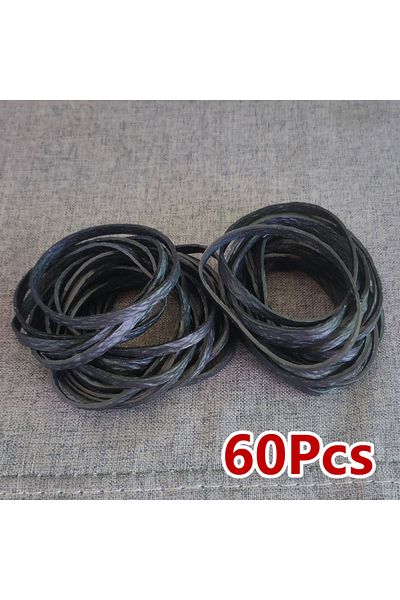 Choice 60pcs 60pcs Black Large Rubber Band 6cm/2.4inch Stretchable Sturdy Rubber Rings High Elasticity Rub