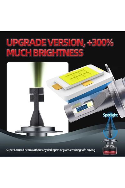 Choice 2pcs Upgrade 9005/HB3 9006/HB4 H7 H11 H4 H1 LED Headlight Bulbs High Low Beam 130W 23000LM 500% B...
