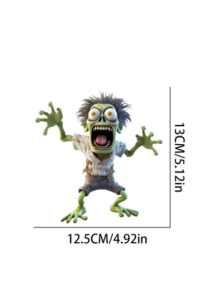 Choice 12.5X13CM CH-JS-E01 1PC Cute Green Zombie Motorcycle Stickers Waterproof DIY Motorbike Side Panels F