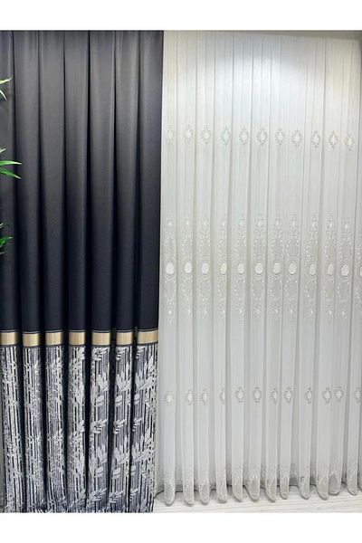 NİVEMESHOME Nivemeshome Azra 1/3 Tight Pleated Tulle Curtain Apm