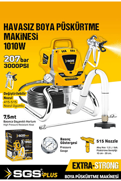 İBTAŞ Sgs5280 - 207 Bar Profesyonel Elektrikli Boya Püskürtme Makinesi 1010 W...