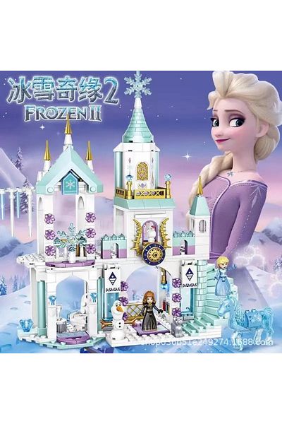 Choice Disney Frozen Dream Princess Elsa Ice Castle Princess Anna Set Building Model Blocks Gifts Toy