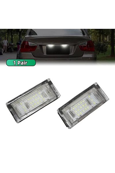 Choice زوج من قطعتين من مصابيح لوحة ترخيص LED بيضاء لسيارة BMW الفئة الثالثة E46 4d 1998-2003 5d Touring 1998-2005