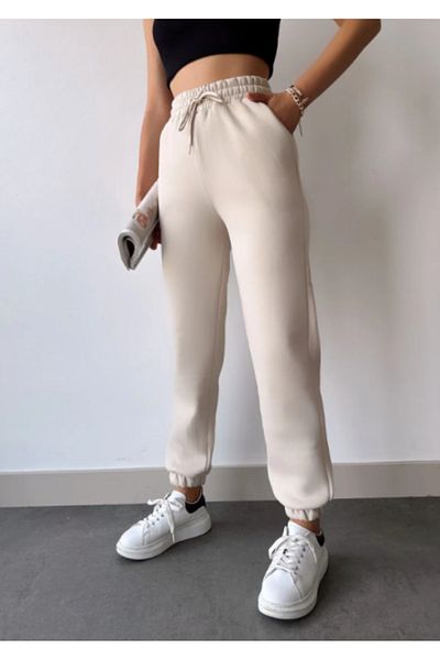 VivaJoy Φούτερ Ecru Jogger 3 Thread Raster