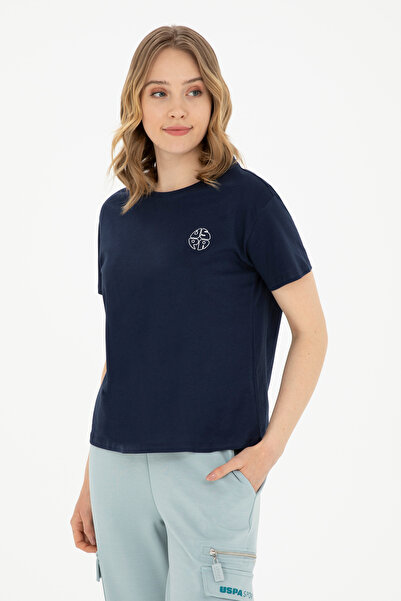 U.S. Polo Assn. Kadın Lacivert Bisiklet Yaka Tişört 50282903-VR033