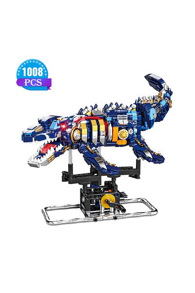 4HLP Bagged Mechanical Dragon Creature Building Kit Mechanical Jiaolong Sea Creature Building Blocks Set