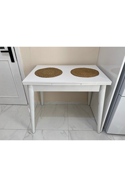 OnurEvimde Büyüyen Masa Yemek Masası Mutfak Masası 60x90 Masa Beyaz