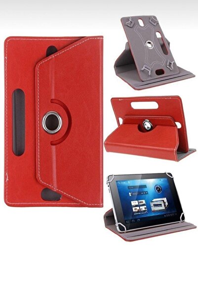 TEKNETSTORE Vorcom Sx Pro 64gb 10.1 Inch Uyumlu Deri Tablet Kılıf Sıtandlı 360° Dönebilen