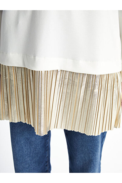 LC Waikiki Bisiklet Yaka Düz Oversize Kadın Sweatshirt Tunik