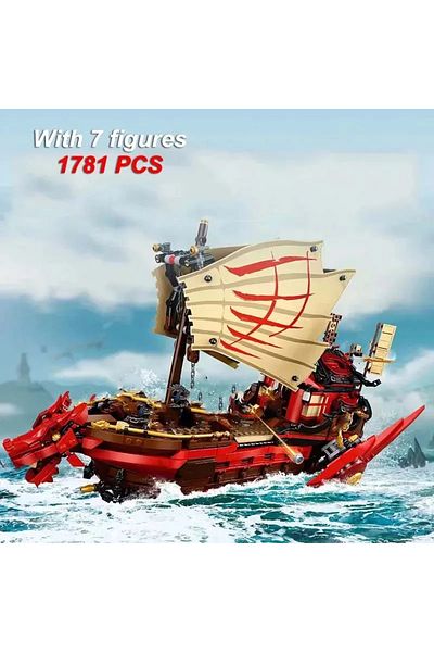 Choice No Box 1781pcs 1781 Pcs Destiny Bounty Ship Building Blocks Dragon Boat Monastery Bricks Toys For Bo