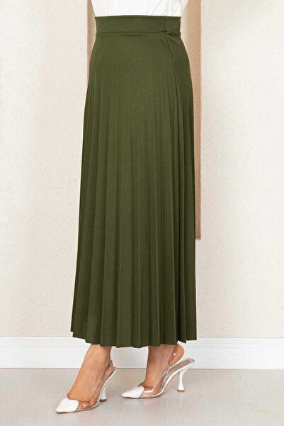 EBRUTESETTÜR Pleated Hijab Skirt with Elastic Waist