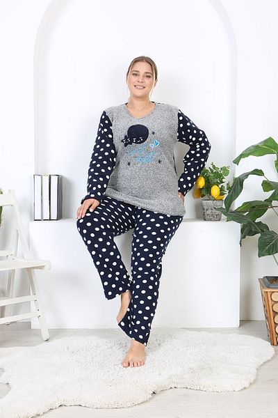 Pyjama Familya Women's Plus Size Fleece Pajama Set