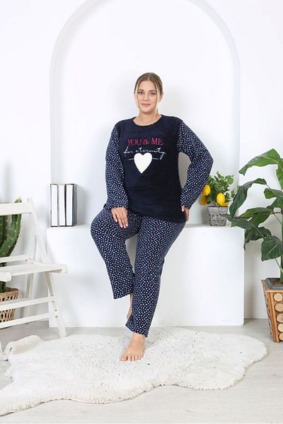 Pyjama Familya Women's Plus Size Fleece Pajama Set