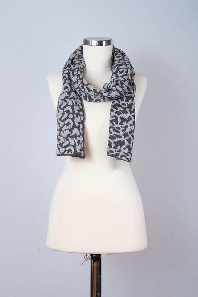 Sebir Moda Leopard Patterned Knitwear Scarf
