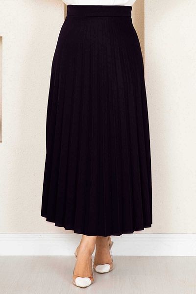 EBRUTESETTÜR Pleated Hijab Skirt with Elastic Waist