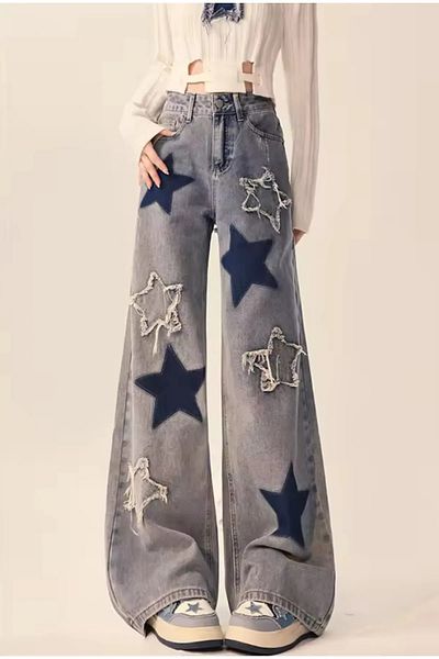 eyonnwear Y2K RECYCLED BAGGY POCKET STAR JEAN PANTS
