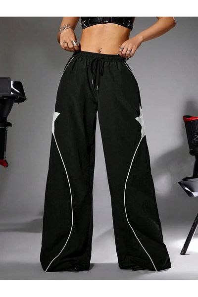 DEEFWEAR Y2k Black Knitted Pants Tracksuit